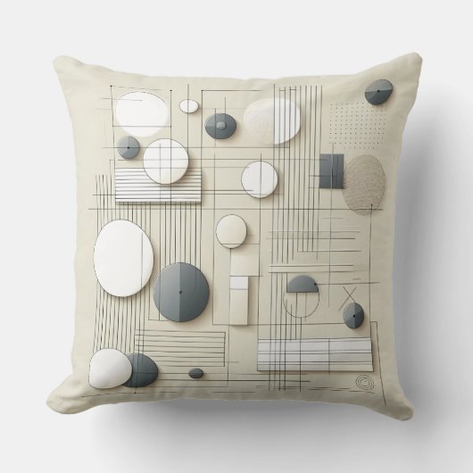 Neutral Geometric Harmony Kissen (Vorderseite)