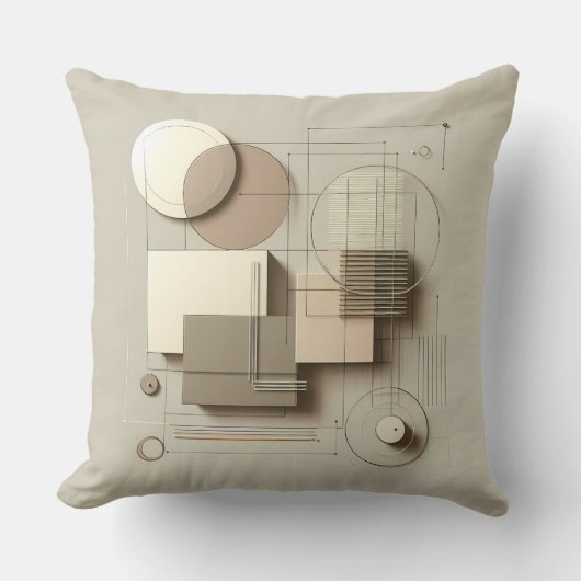 Neutral Geometric Structure Kissen (Vorderseite)
