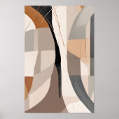Neutral Geometrisch Abstrakt, ungegerahmt Poster (Vorne)