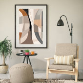 Neutral Geometrisch Abstrakt, ungegerahmt Poster