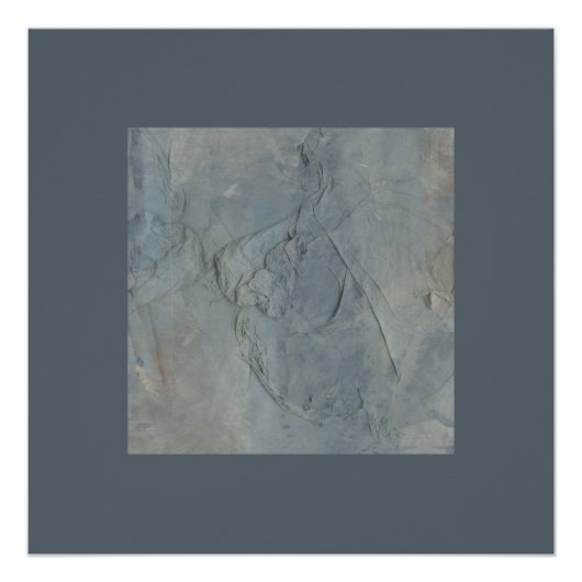 Neutral getönte Abstrakte Expressionistische Colla Poster (Vorderseite)