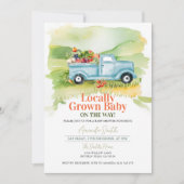 Neutral gezüchtete Lkw-Babydusche Einladung (Vorderseite)