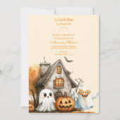 Neutral Ghost Halloween Kinderdusche Einladung (Vorderseite)