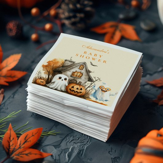 Neutral Ghost Halloween Kinderdusche Serviette