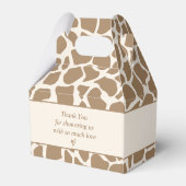 Neutral Giraffe Baby Duschkabine Geschenkschachtel (Rückseite)