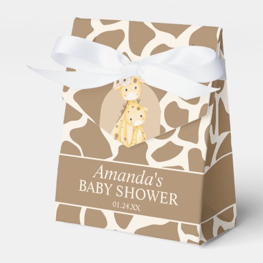 Neutral Giraffe Baby Duwer Fevor Box Geschenkschachtel (Vorderseite)