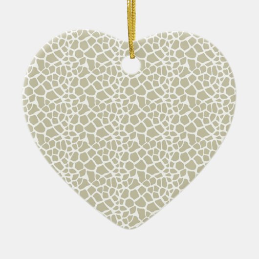 Neutral Giraffe Print Keramik Ornament (Vorne)