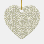 Neutral Giraffe Print Keramik Ornament (Hinten)