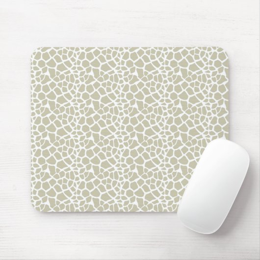 Neutral Giraffe Print Mousepad (Mit Mouse)