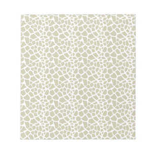 Neutral Giraffe Print Notizblock