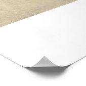 Neutral Gold Abstrakter Limoner Wash Poster (Ecke)