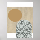 Neutral Gold Abstrakter Limoner Wash Poster (Vorne)