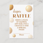 Neutral Gold Balloon Diaper Raffle Baby Shower Begleitkarte (Vorderseite)