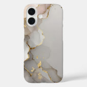 Neutral & Gold Marble Case-Mate iPhone Hülle (Rückseite)