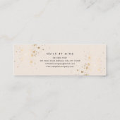 Neutral Gold Speck Hand Nail Salon Mini Visitenkarte (Rückseite)