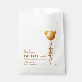 Neutral Gold Teddy Balloon Beary Thank You Geschenktütchen (Vorderseite)