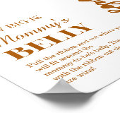 Neutral Gold Teddy Balloon Belly Game Poster (Ecke)