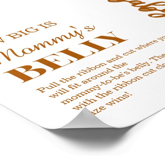 Neutral Gold Teddy Balloon Belly Game Poster (Ecke)