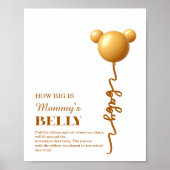 Neutral Gold Teddy Balloon Belly Game Poster (Vorne)