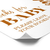 Neutral Gold Teddy Balloon Books for Baby Poster (Ecke)