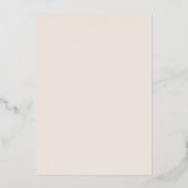 Neutral Gold Tropical Palm Leaf Hochzeit Folieneinladung (Rückseite)