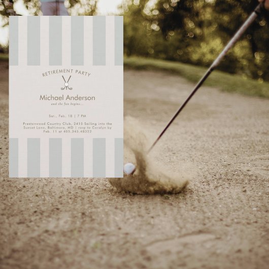 Neutral Golf Retirement Party  Einladung
