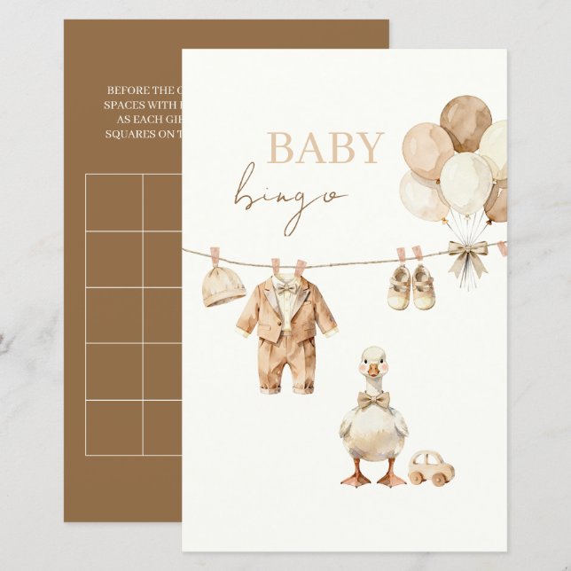 Neutral Goose Baby Boy Bingo (Vorne/Hinten)