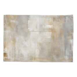 Neutral-Grau-Gold-Kariert Kissenbezug