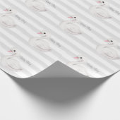 Neutral-Graue Baby-Dusche Geschenkpapier (Ecke)