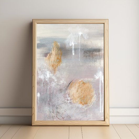 Neutral graues modernes abstrakt-minimalistisches  poster