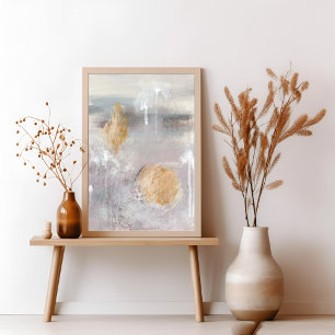 Neutral graues modernes abstrakt-minimalistisches  poster