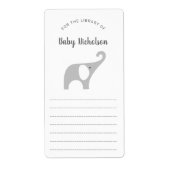 Neutral-Gray-Elephant-Babydusche-Buchzeichen (Vorne)