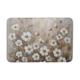 Neutral Gray Gold Taupe Floral Badematte