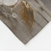 Neutral Gray Gold Taupe Floral Fleecedecke (Ecke)