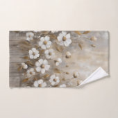 Neutral Gray Gold Taupe Floral Handtuch (Handtuch)