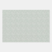Neutral Gray Sage Green Beige Abstraktes Muster Geschenkpapier Set (Vorderseite 2)