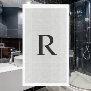 Neutral Gray Textured Mit Monogramm Serviette
