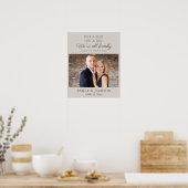 Neutral gray Wählen Sie einen Platz, kein Hochzeit Poster (Küche)