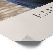 Neutral gray Wählen Sie einen Platz, kein Hochzeit Poster (Ecke)