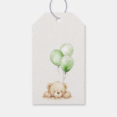 Neutral Green Bearly Wait Balloon Baby Shower Geschenkanhänger (Rückseite)