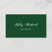 Neutral Green Budget Wedding RSVP Website QR Code Begleitkarte (Rückseite)