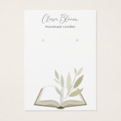 Neutral Green Foliage Book Illustration Card (Vorderseite)