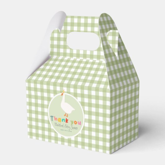 Neutral Green Silly Goose Baby Shower Geschenkschachtel (Vorderseite)