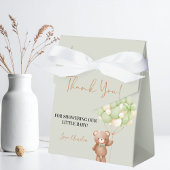 Neutral Green Teddy Bear Oh Baby Balloon Baby Geschenkschachtel