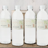 Neutral Green Teddy Bear Oh Baby Balloon Baby Wasserflaschenetikett