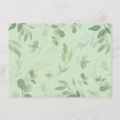 Neutral Greenery Gold Elephant Books for Baby Begleitkarte (Rückseite)