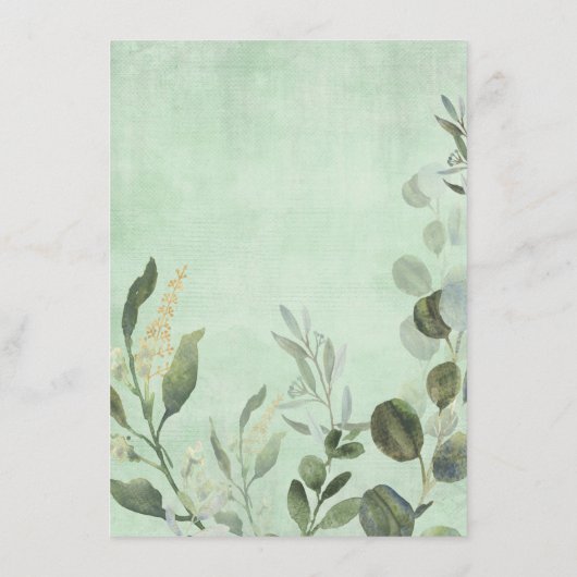 Neutral Greenery Leopard Safari Baby Diaper Raffle Begleitkarte (Rückseite)