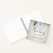Neutral Greenery Personalisiert Memory Baby Book Notizblock (Innenseite)