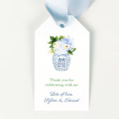 Neutral grüne blaubläuliche Blütendusche Geschenkanhänger