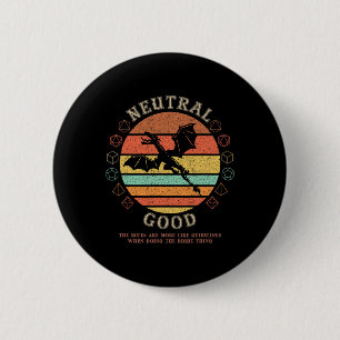 Neutral Gut, die richtige Sache tun, Vintage-RPG-S Button